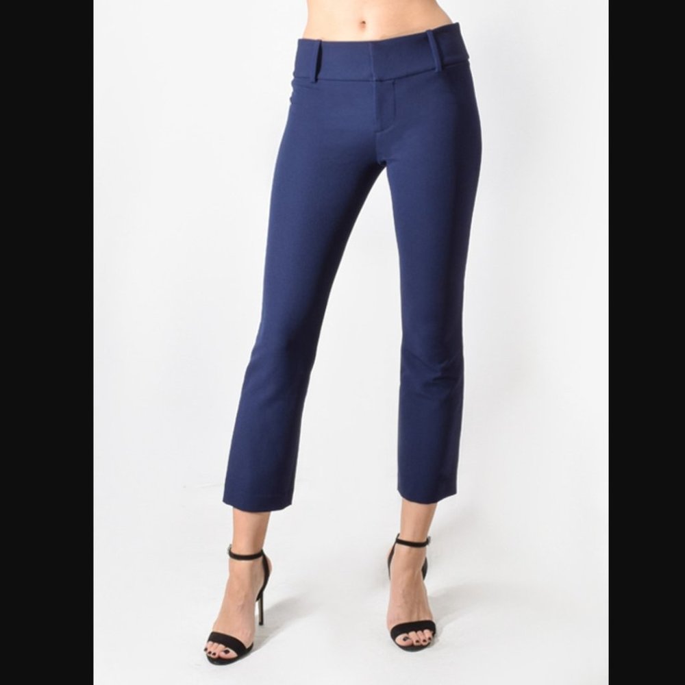 NWT - Alice + Olivia Stacey Slim Ankle Pants in Sapphire Blue